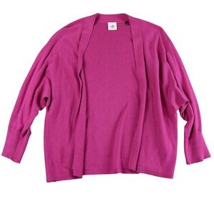 Cabi Women's Medium Magenta Pink Open Front Cardigan Sweater Dolman Sleeve